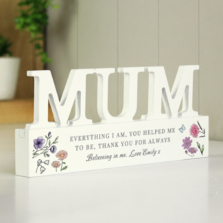 Personalised Wildflowers Mum Ornament