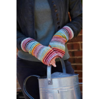 Hoxton Stripe Fingerless Gloves