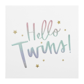 Cloud Nine Hello Twins New Babies Card