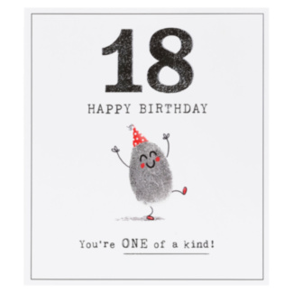 Etched 18 One Of A Kind Birthday Card