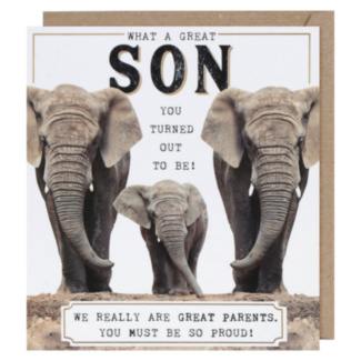 Funny Works Turned Out Great Son Birthday Card