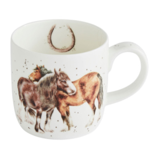 ‘Side By Side’ Horses Fine Bone China Mug