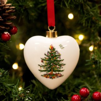 Christmas Tree Puffed Heart Tree Ornament