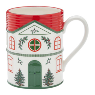 Christmas Tree Village Red Mug
