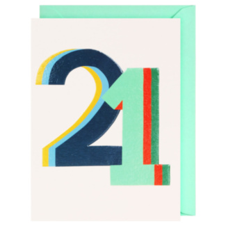Good Vibes Block 21st Birthday Card