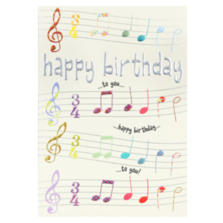 Rise & Shine ‘Music’ Birthday Card