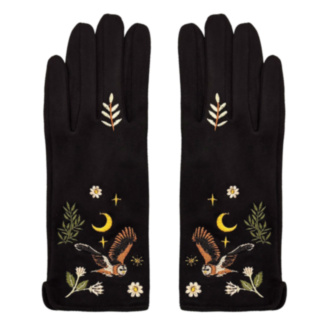 Secret Garden Black Owl Gloves
