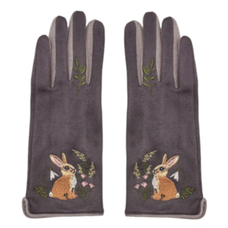 Secret Garden Grey Rabbit Gloves