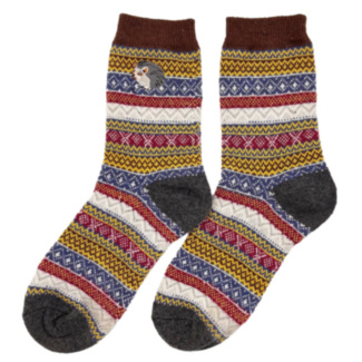 Secret Garden Hedgehog Fair Isle Socks