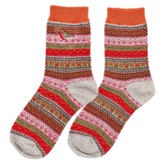 Secret Garden Robin Fair Isle Socks