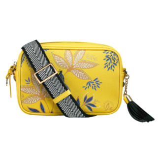 Yellow Botanic Crossbody Camera Bag
