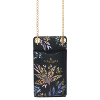 Black Botanic Phone Pouch Bag