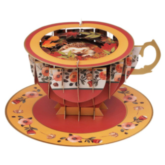 A Cup Of Tea Hedgehog Pop Up Card