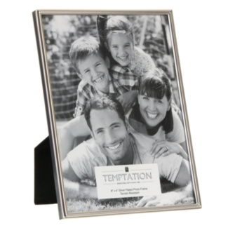 Silver-Plated Narrow Ribbed Edge Frame 6x8