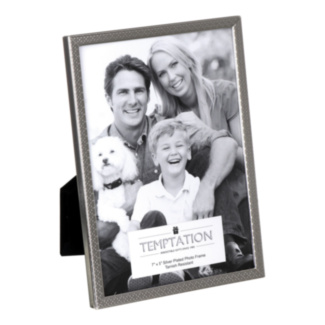 Silver-Plated Narrow Edge Bobble Photo Frame 5x7