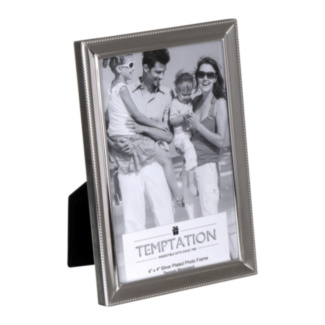 Silver-Plated Narrow Dotted Edge Photo Frame 4x6