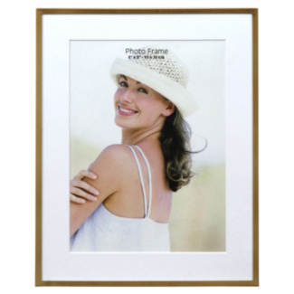 Brushed Gold Narrow Edge Frame with Mount 6x8