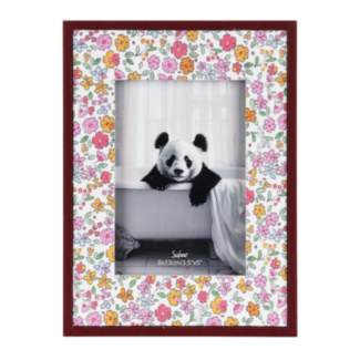 Burgundy Ditsy Floral Photo Frame 3.5x5