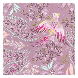 Paisley Floral Bird Greetings Card