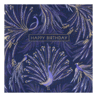 Peacock Parade Birthday Card