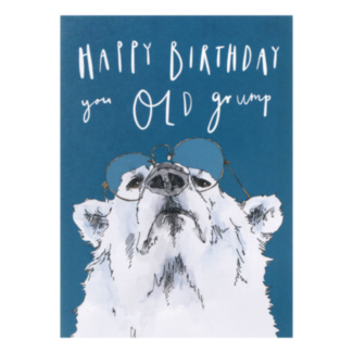 'Old Grump’ Polar Bear Birthday Card