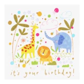 Zoo Animals Birthday Card