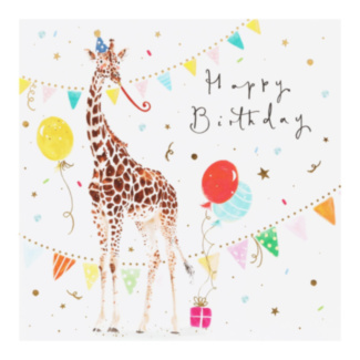 Party Giraffe Birthday Card