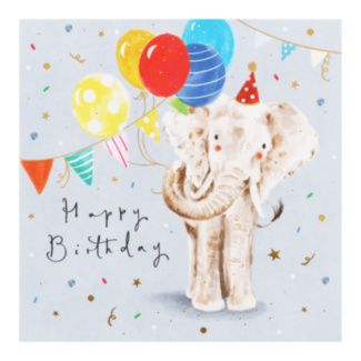 Ellie The Elephant Birthday Card