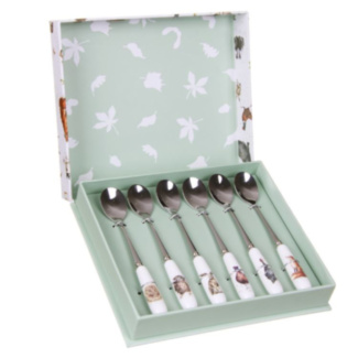 Set Of Six Animal Tea Spoons