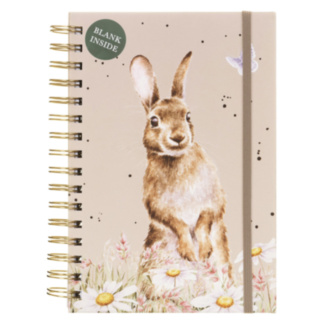 ‘Among the Daisies’ Hare Blank Spiral Bound A5 Notebook