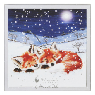 ‘Foxes in the Snow’ Foxes Set Of 8 Luxury Boxed Christmas Cards 