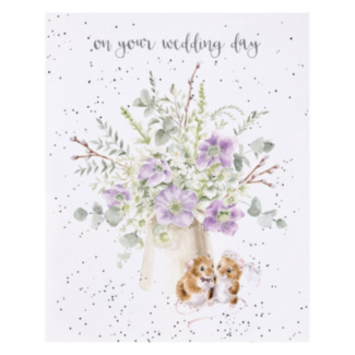 ‘Squeak-Hearts’ Mice Wedding Card