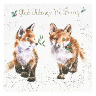 ‘Glad Tidings We Bring’ Foxes Christmas Card