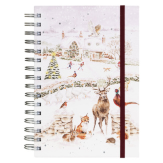 ‘Snow Place Like Home’ Countryside Animals Spiral Bound A5 Notebook