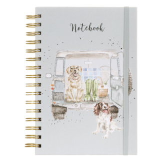 'Paws for a Picnic' Dog Spiral Bound A5 Notebook