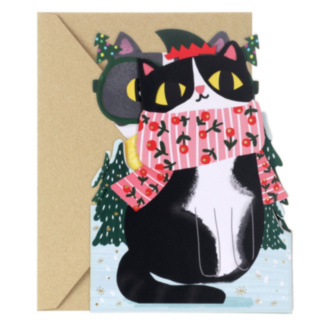 Cosy Cats Aww! So Cute Jiggly Eyes Christmas Card