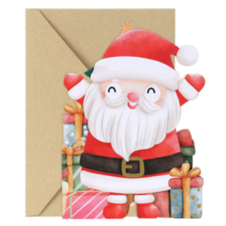 Santa & Co Aww! So Cute Jiggly Eyes Christmas Card