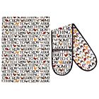 Hen & Toast Double Oven Glove and Tea Towel Set