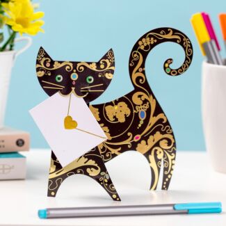 Paris Cat 3D Greetings Card