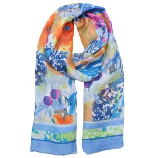 Blue Spring Garden Scarf