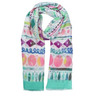 Green Abstract Pattern Scarf