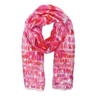 Hot Pink Block Print Scarf