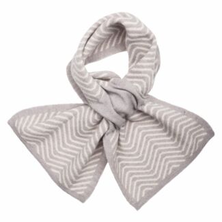 Light Grey Herringbone Pull Through Scarf
