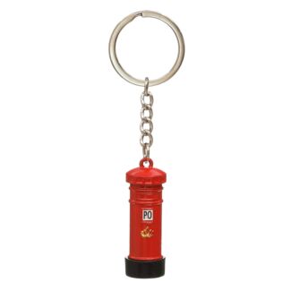 London Post Box Metal Keyring