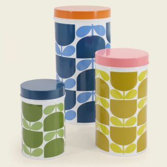 Block Flower Set of 3 Nesting Canisters
