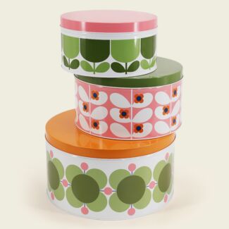Bubblegum/Basil Set of 3 Nesting Cake Tins