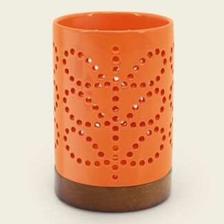Linear Stem Ceramic Persimmon Lantern