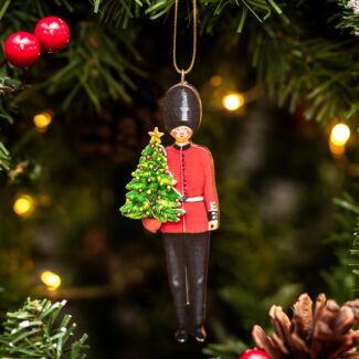 Assorted London Guard Wooden Tree Decoration