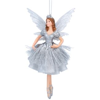 Assorted Silver Fairy Resin Tree Decoration