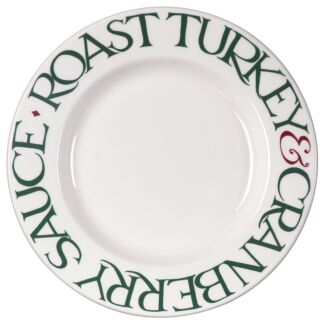 Christmas Toast Roast Turkey 10 1/2 Inch Plate